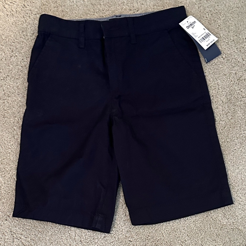 Youth blue button shorts